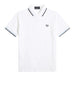 fred perry polo twin tipped uomo m12 bianco 381572
