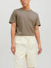 jack e jones t shirt basher uomo 12182498 crockery reg beige 8099212