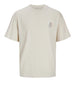 jack e jones t shirt harge printed uomo 12269384 moonbeam avorio 5928251