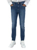 jeckerson jeans skinny james uomo james001 dndtfdeni03 blu medio no abrasioni e baffi denim 7832326