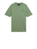 lyle scott t shirt slub uomo ts1804v smoke green verde 6106876