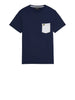 lyle scott t shirt contrast pocket uomo ts831vog navy white blu 497487