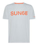 sun68 t shirt print fluo uomo t35108 bianco 9260242