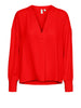 vero moda blusa donna 10323115 fiery red rosso 8754689