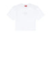 diesel t shirt buxt crop donna a150960niax bianco 165747077