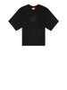 diesel t shirt buxt crop donna a150960niax nero 163064099