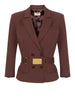 elisabetta franchi giacca cacao donna gi22461e2 cacao marrone 161771965
