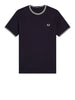 fred perry t shirt twin tipped uomo m1588v navy blu 160982441