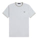fred perry t shirt twin tipped uomo m1588v dskbl ecru lwgrn bianco 167167166