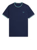 fred perry t shirt uomo m1588v tnsbl snwht dpmt blu 163665419