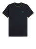 fred perry t shirt twin tipped uomo m1588v navy drkcml spgr blu 166262095