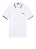 fred perry polo twin tipped uomo m3600p white bianco 162662854