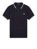 fred perry polo twin tipped uomo m3600p navy white blu 169598191