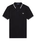 fred perry polo twin tipped uomo m3600p black nero 168169732