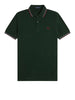fred perry polo twin tipped uomo m3600p grsrts stkbl oxb verde 160296303
