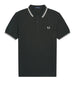 fred perry polo twin tipped uomo m3600p nightgreen snwht verde 165105852