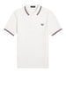 fred perry polo twin tipped uomo m3600p snwht bred nvy bianco 160612731