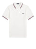 fred perry polo twin tipped uomo m3600p snwht bred nvy bianco 160612731