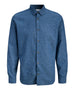 jack e jones camicia casual summer linen uomo 12289174 navy blazer blu 167936690
