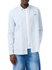 lacoste camicia classica celeste uomo ch5084 bianco 162400175