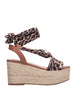 liu jo sandalo bali donna sa6087tx133 printed fabric leopard saddl maculato 165618794