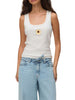 vero moda canotta donna 10343551 snow white sunflower bianco 162378828