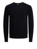 jack e jones pullover jjeemil knit crew neck uomo 12208364 black nero 163929702