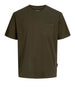 jack e jones t shirt jjedover slub uomo 12288897 rosin verde 166735455