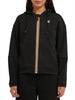 k way felpa zip lara brushed pc donna k8148kw black pure nero 167334177