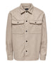 only e sons camicia casual onsash ovr woolen look uomo 22023564 chinchilla beige 160136345