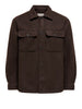 only e sons camicia casual onsash ovr woolen look uomo 22023564 demitasse marrone 167421129