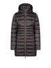 save the duck giubbino reese hooded coat donna d47300w iris21 brown black marrone 161720882