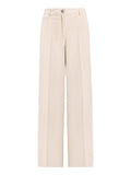 Actitude Pantalone Palazzo Corduroy Donna 232AP2401 Ecru' - Bianco