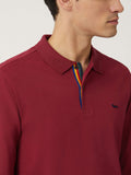 Harmont & Blaine Polo Sottocollo A Contrasto Uomo LRK358021109 Porpora - Bordeaux