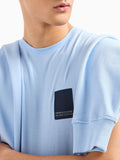 Armani Exchange T-shirt Uomo 3DZTHMZJ8EZ Placid Blue - Celeste