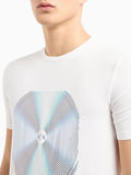 Armani Exchange T-shirt Uomo 3DZTJKZJE6Z Off White - Bianco