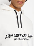 Armani Exchange Felpa Cappuccio Uomo 6RZMLEZJ4XZ Off White - Bianco