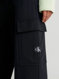 Calvin Klein Pantalone Cargo High Rise Milano Donna J20J222605 - Nero