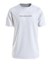 calvin klein t shirt mirrored logo uomo j30j324646 bianco 9808850