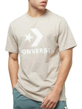 Converse T-shirt Stand Fit Logo Star Chev Unisex 10025458-A05 Stone - Grigio