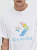 Converse T-shirt Star Chev Fill Landscape Uomo 10025977-A02 - Bianco