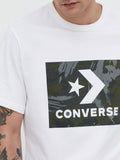 Converse T-shirt Star Chev Knock Out Camo Uomo 10026575-A02 - Bianco