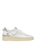 Date Sneakers Torneo Shiny Bianco Donna W401-TO-SH - Rosa