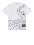 Dolly Noire T-shirt Chinese Wall Outline Over Uomo TS694-TM - Bianco