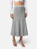 Elisabetta Franchi Gonna Longuette Donna GK97S42E2 - Grigio