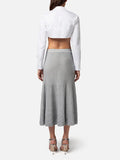 Elisabetta Franchi Gonna Longuette Donna GK97S42E2 - Grigio