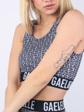 Gaelle Top Lycra Monogram Donna GAABW00505 - Nero