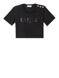 Gaelle T-shirt Cropped Cropped Donna GAABW00520 - Nero