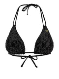 Guess Bikini Pezzo Sopra Sequins Triangle Donna E3GJ03KBMV0 - Nero