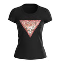 Guess T-shirt Satin Triangle Donna W4GI21J1314 - Nero